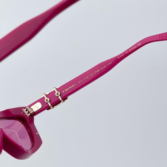 Valentino Women BRAND NEW Sunglasses Pink Gold Cat Eye V - GOLDCUT - I VLS-113C - Picture 9 of 11